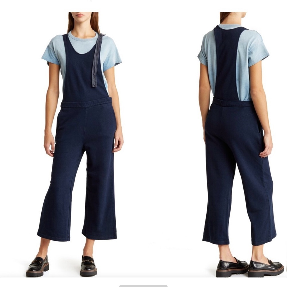 NWT AG Jeans Hepta cotton indigo crop overalls